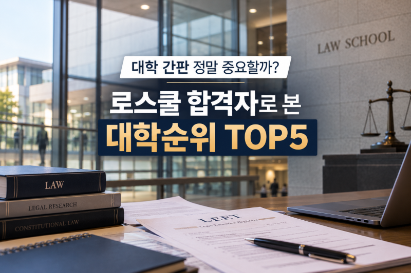 대학 간판 정말 중요할까? 로스쿨 합격자로 본 대학순위 TOP5