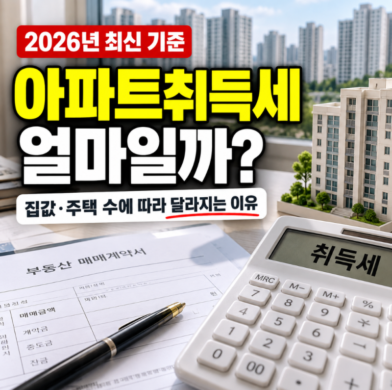 아파트취득세 계산 방법, 집값·주택 수에 따라 달라지는 이유