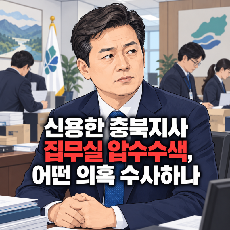 신용한 충북지사 압수수색, 경찰이 확인 중인 쟁점은