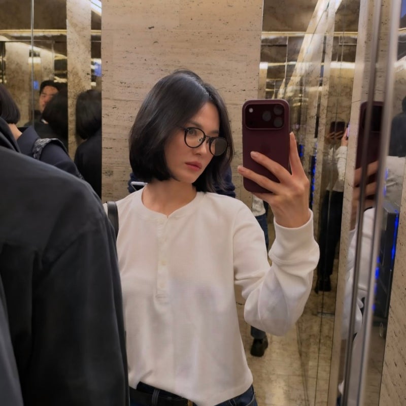 송혜교 서기 보테가베네타 쇼 투샷으로 본 단발헤어스타일 레이어드컷 중단발c컬펌