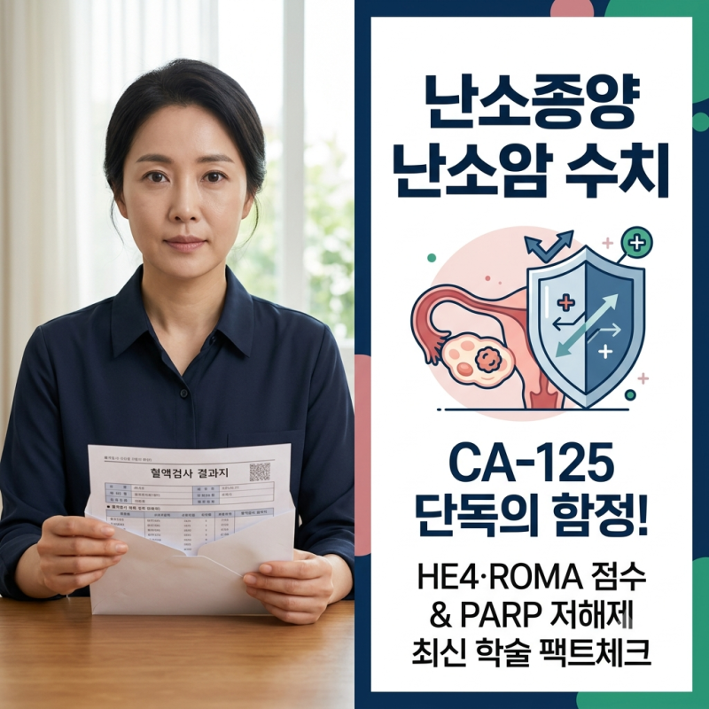 난소종양 난소암 수치(CA-125, HE4)의 진실과 부인종양학회 최근 연구 동향