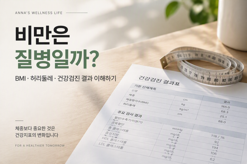 비만은 질병일까? BMI 계산·비만 기준·허리둘레 기준까지 알아보기