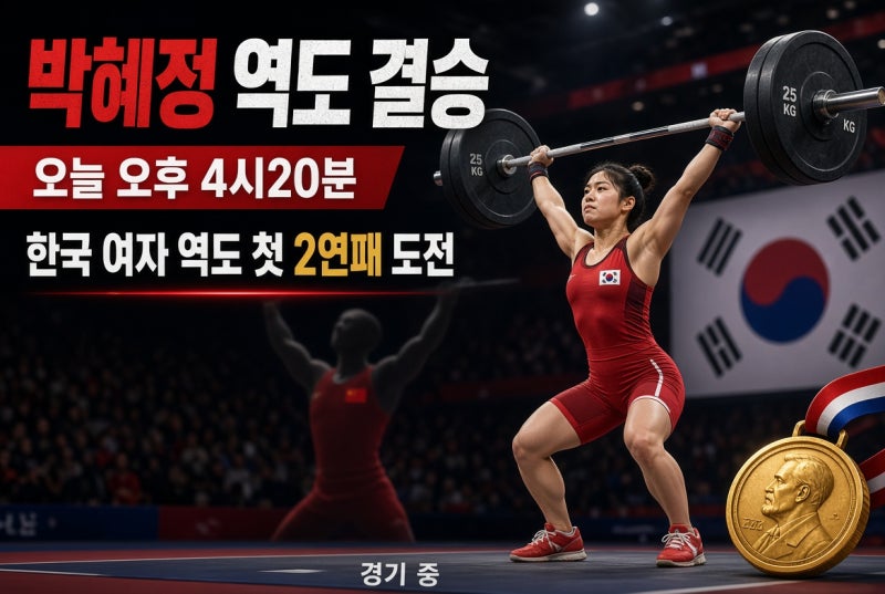 박혜정 역도 몇 시? 오늘 오후 4시20분, 리원원 넘어 아시안게임 2연패 도전