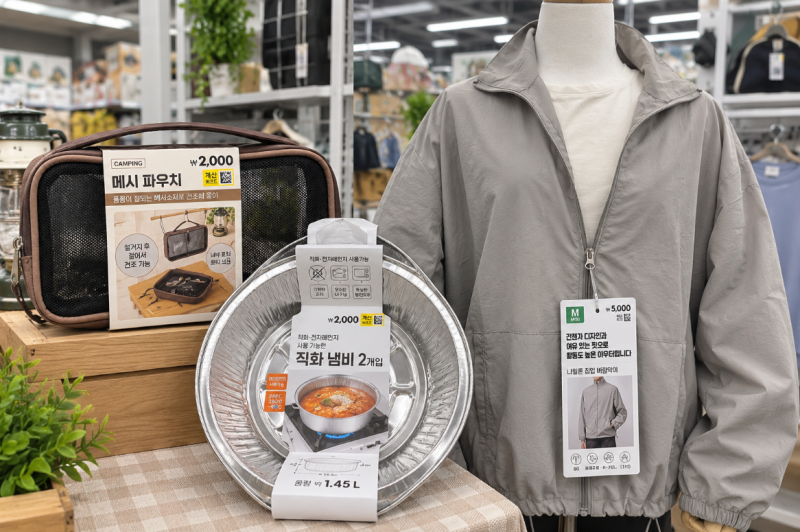 다이소 캠핑용품 이 가격 맞아? 가을 캠핑 갈 때 챙기기 좋은 꿀템 3가지 냄비부터 바람막이....