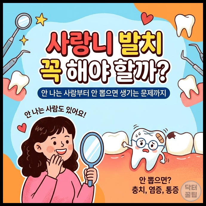 사랑니 발치 꼭 해야 할까? 안 나는 사람부터 안 뽑으면 생기는 문제까지