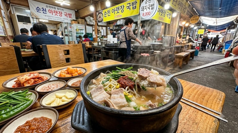 전통 재래시장 순천 국밥 명소 웃장, 아랫장 국밥거리 맛점해볼까
