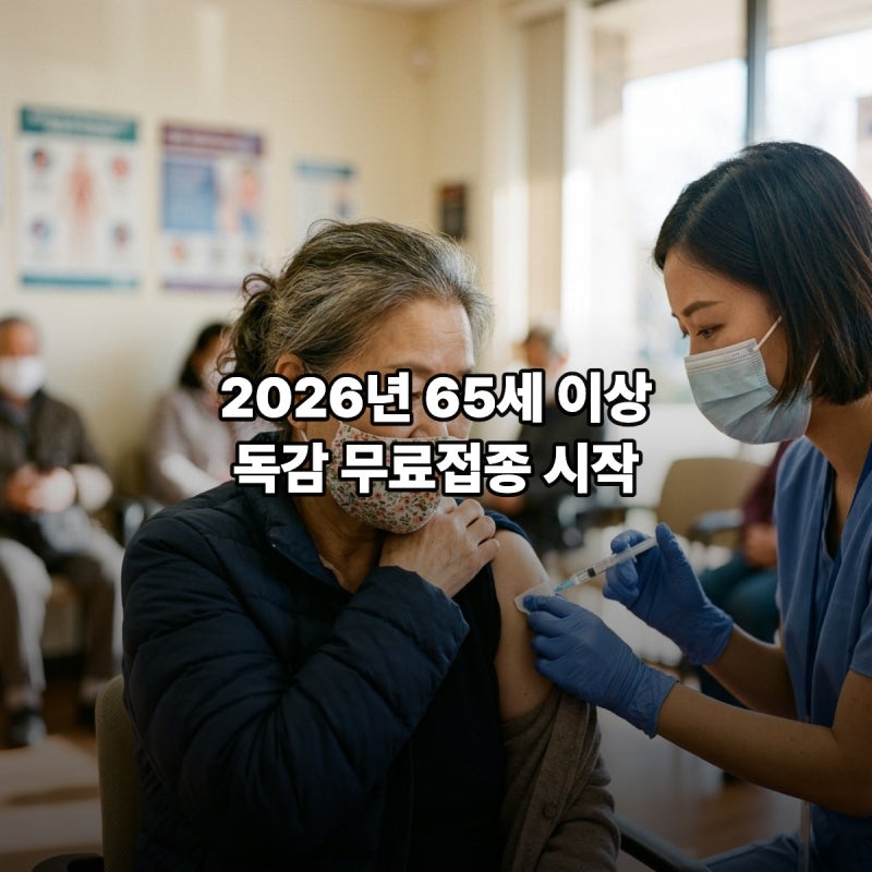 65세 이상 독감 무료접종 병원 조회 2026 날짜 확인
