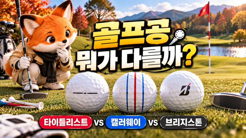 골프공 비교｜타이틀리스트 Pro V1 vs 캘러웨이 크롬소프트 vs 브리지스톤 TOUR B XS, 뭐가 다를까....