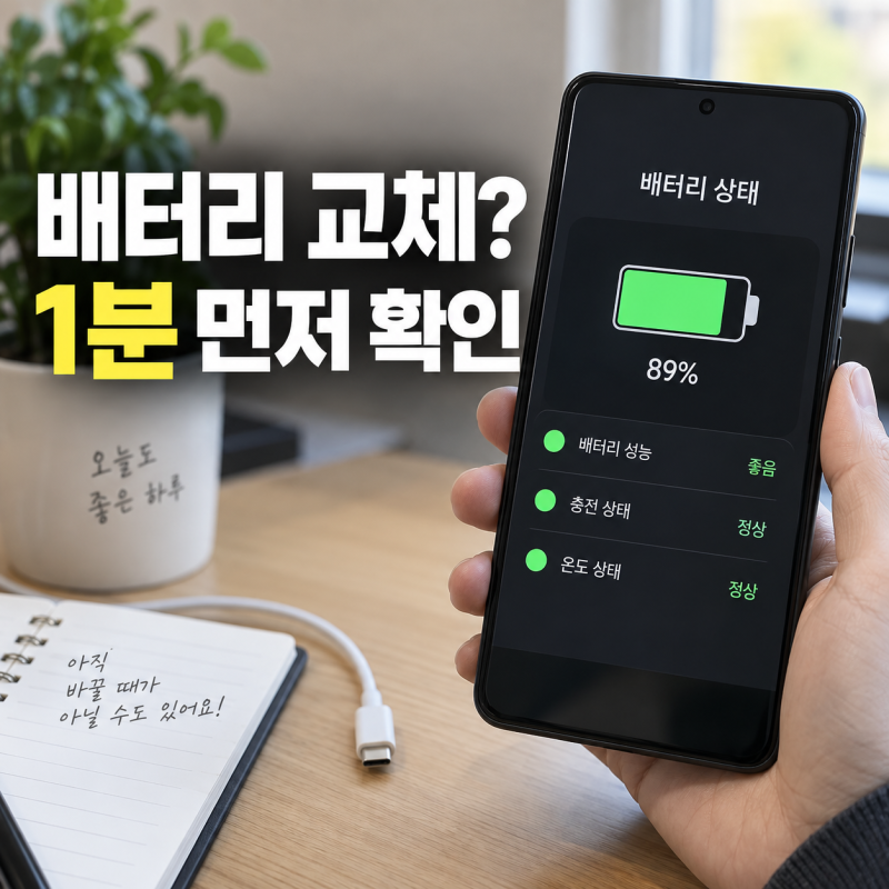 갤럭시 배터리 수명 확인｜삼성 멤버스 1분 진단과 교체 시기