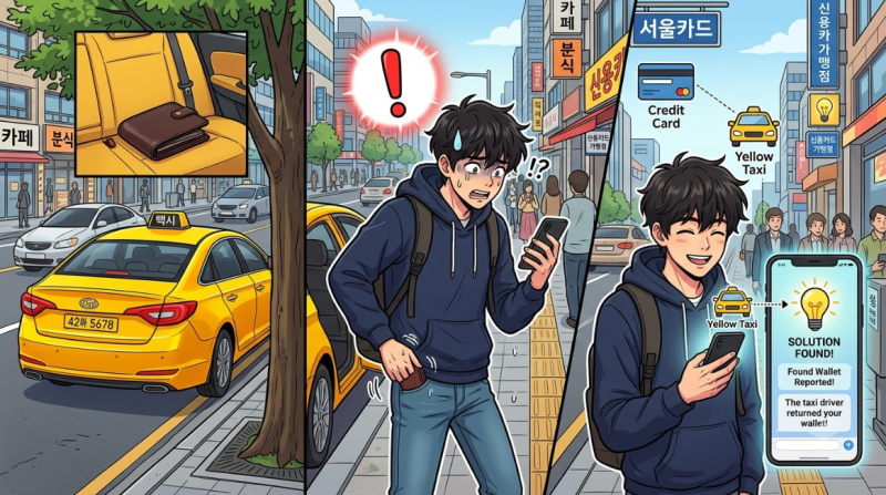 택시 지갑 분실, 카드 결제로 5분 만에 찾는 법