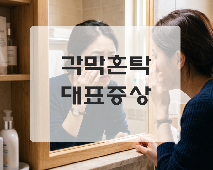 각막혼탁 시야흐림이나 시력저하, 빛번짐 같은 증상 외 인지할 수 있는 대표 증상은?