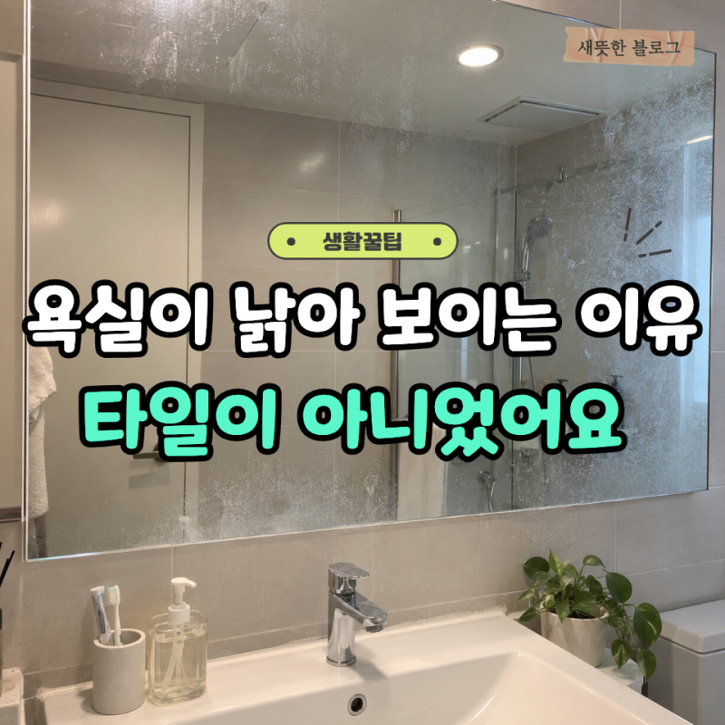 "이것만 닦아도 새집처럼 달라집니다" 욕실 거울 물때 깨끗하게 없애는 방법 1위