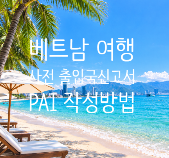 베트남 푸꾸옥 나트랑 하노이 다낭 사전 출입국 신고서 PAI 작성방법