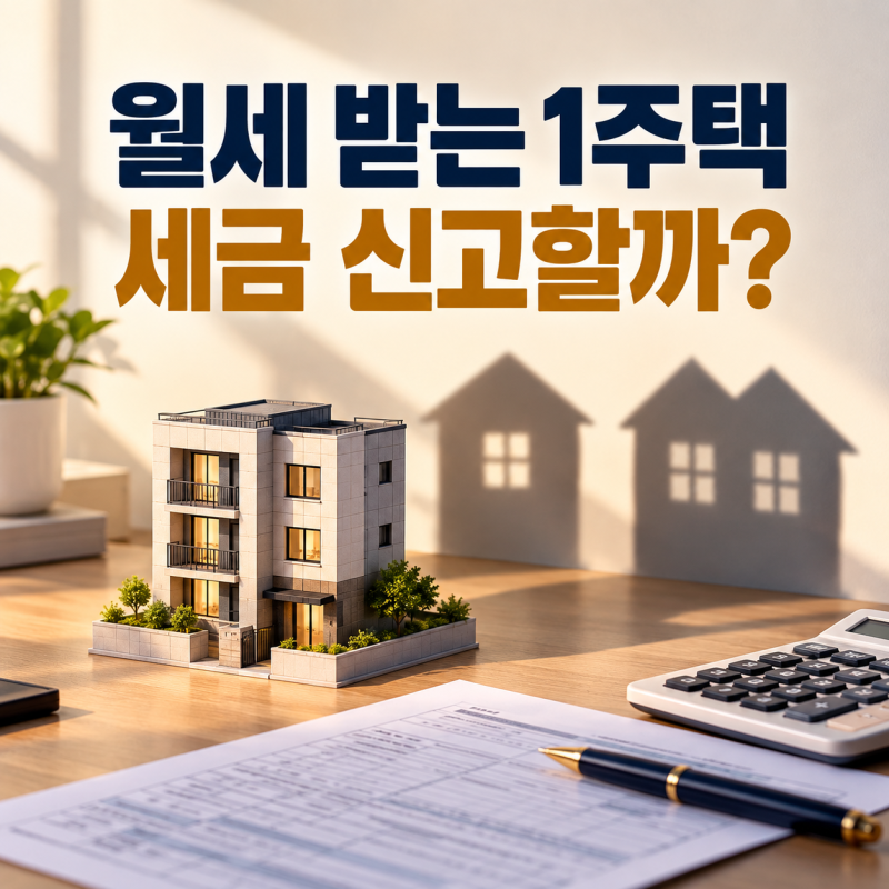 1주택 월세도 종합소득세 신고할까? 2주택과 다른 기준