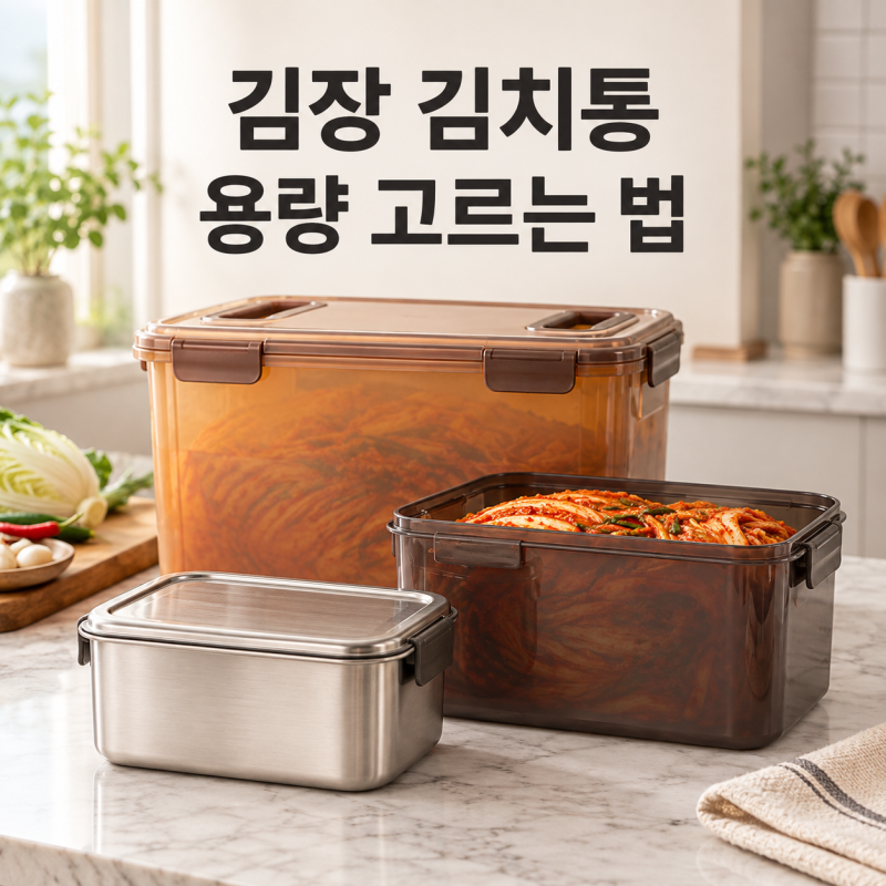 김장 김치통 용량 고르는 법, 2인·4인 가족 몇 L가 편할까