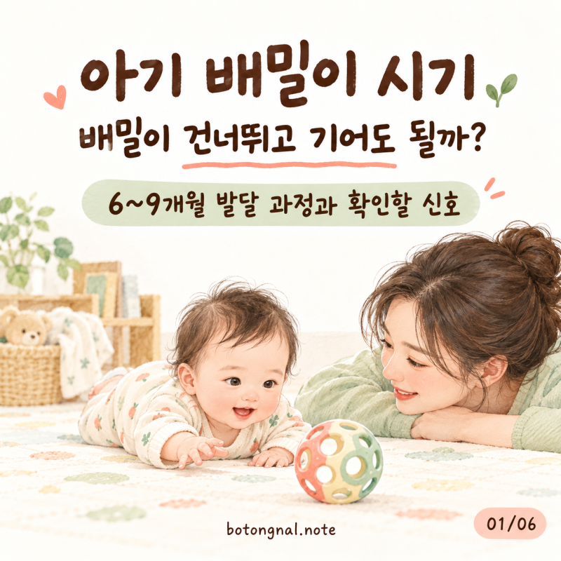 아기 배밀이 시기｜안 하고 바로 기어도 괜찮을까?