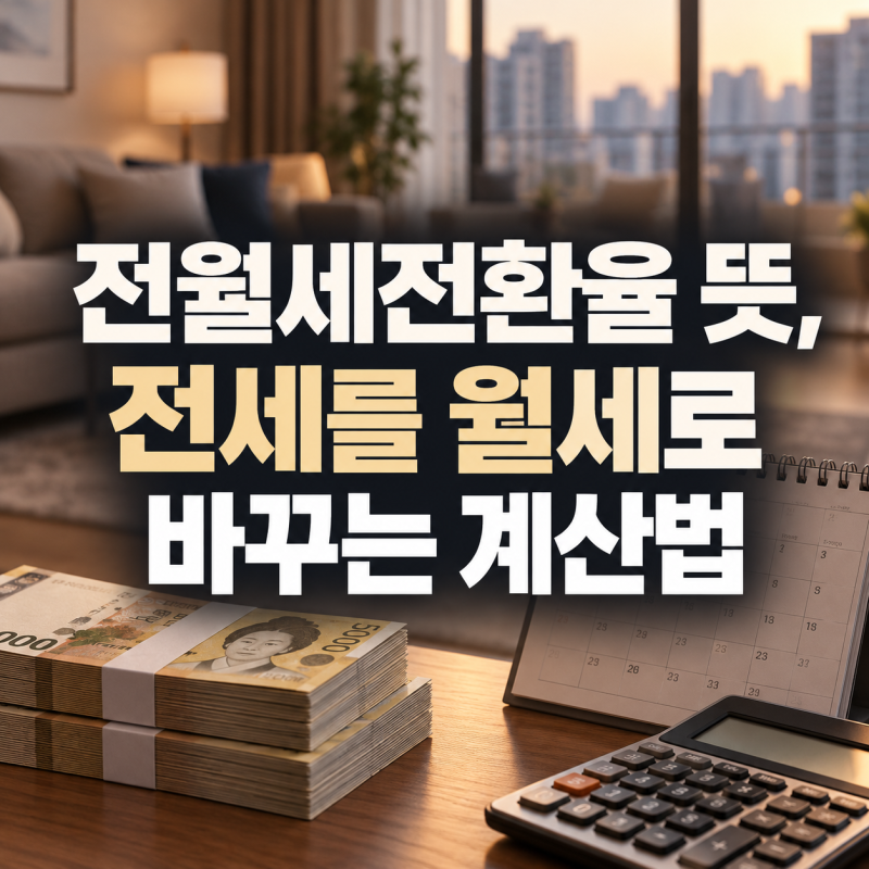전월세전환율 뜻, 전세를 월세로 바꾸는 계산법