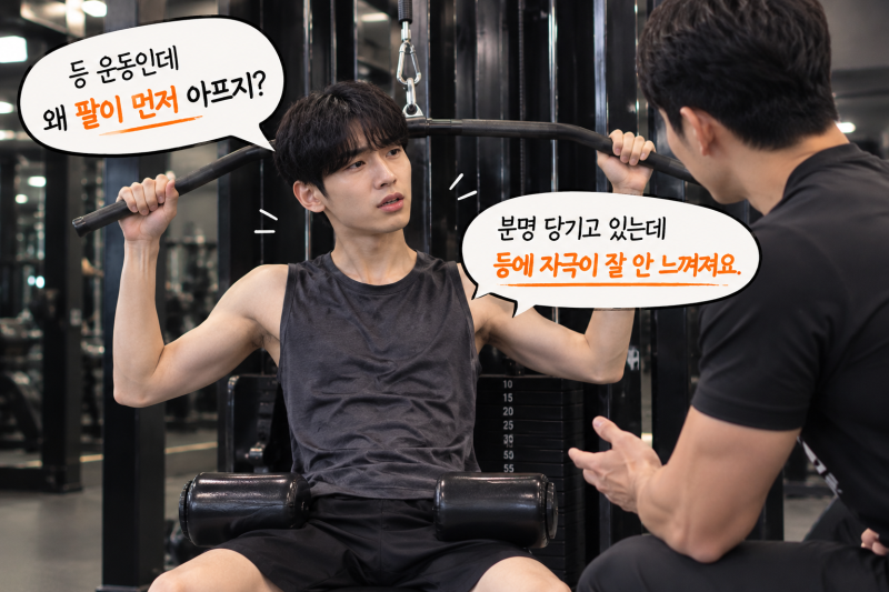 랫풀다운 등자극 제대로 받는 법,등근육을 위한 올바른 자세