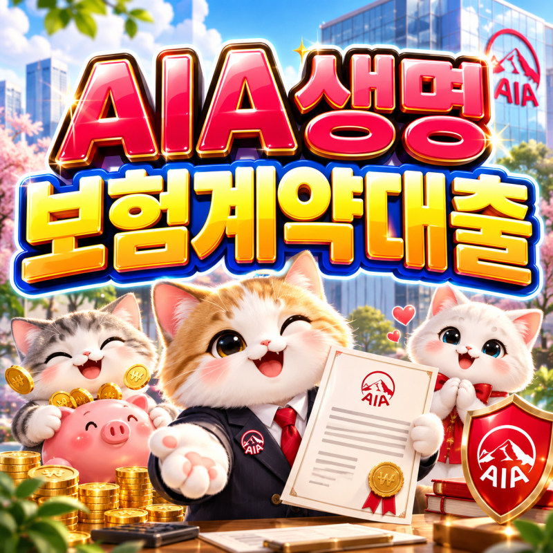 2026 AIA생명보험계약대출 해약환급금 최대 활용! 온라인 1일 최대 1억원 한도와 우대금리 신청....