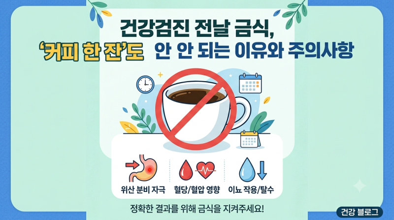 건강검진 전날 금식, '커피 한 잔'도 안 되는 이유와 주의사항