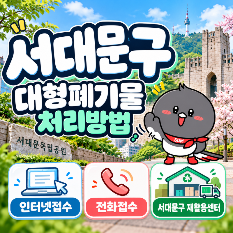 서울 서대문구 대형폐기물 신고 처리 배출 방법｜인터넷·전화 신청부터 폐가전 무료수거까....