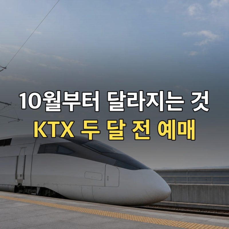 2026년 10월부터 달라지는 것｜KTX 두 달 전 예매·대출·양육비