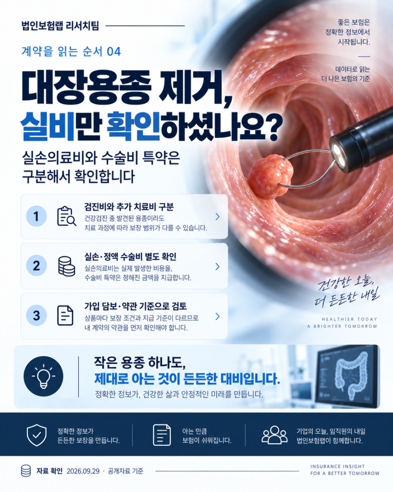 건강검진 중 대장용종 제거, 실비 받으면 끝일까?