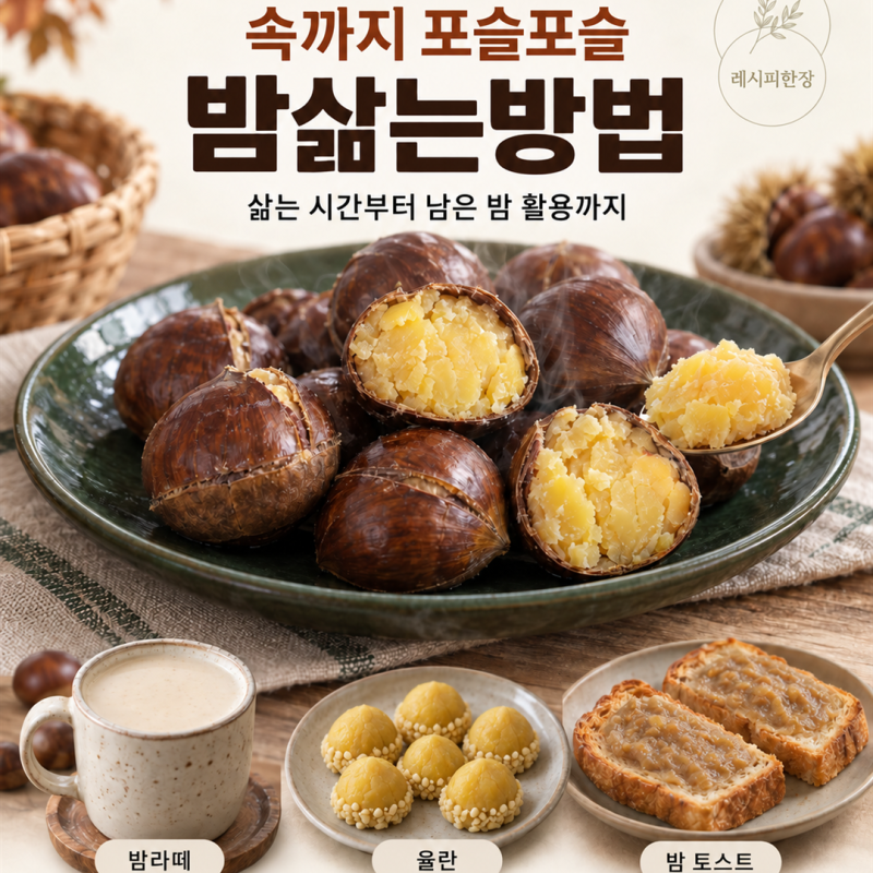 속까지 포슬포슬하게, 밤삶는방법과 삶는 시간·활용 레시피 3가지