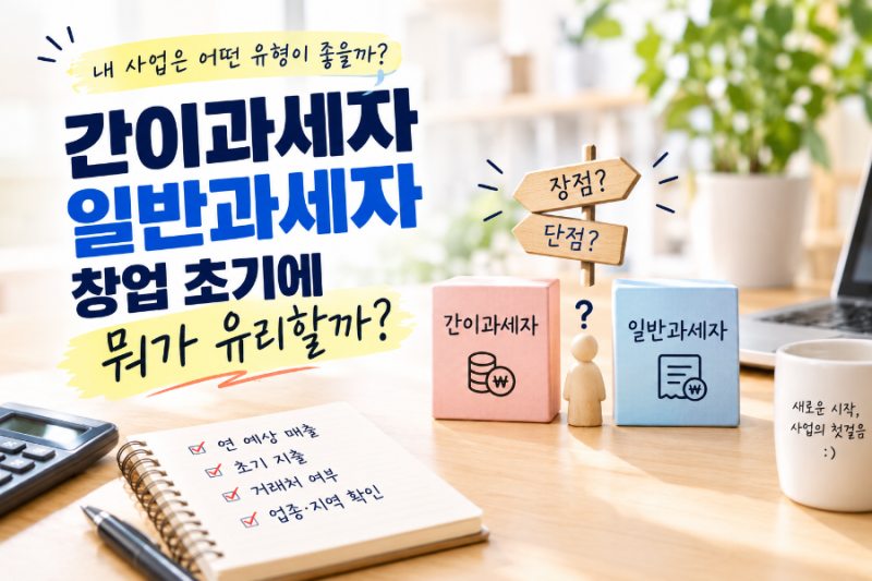 간이과세자 일반과세자, 창업 초기에 뭐가 유리할까