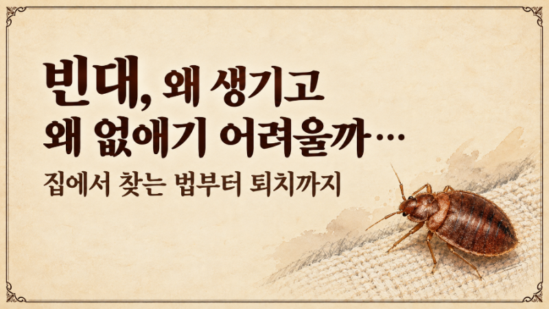 빈대는 왜 생기고 왜 없애기 어려울까?...집에서 찾는 법부터 퇴치·신고 방법까지