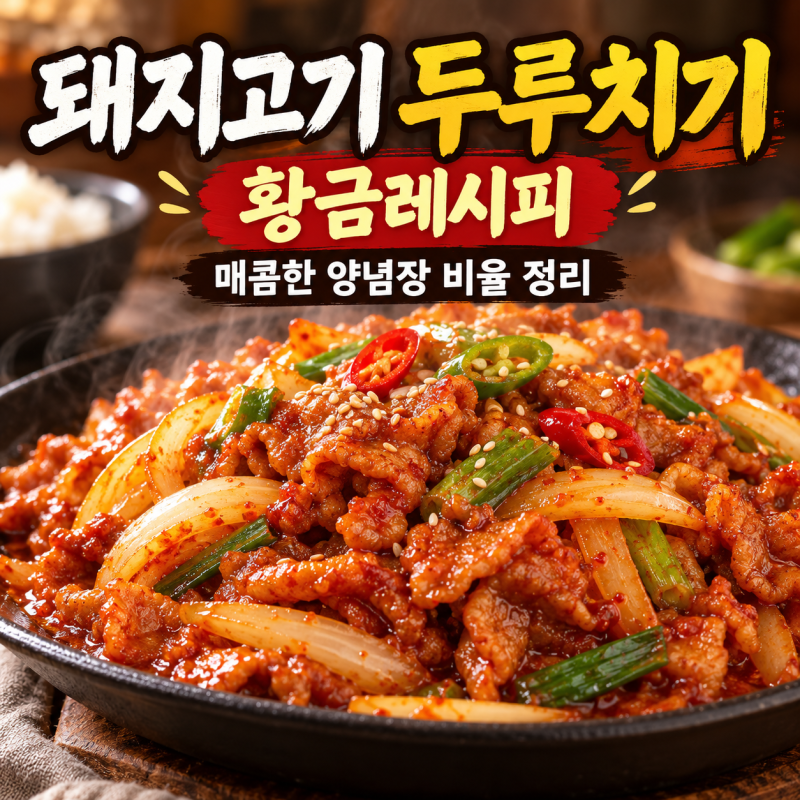 ★ 돼지고기 두루치기 황금레시피, 매콤한 양념장 비율 정리!!