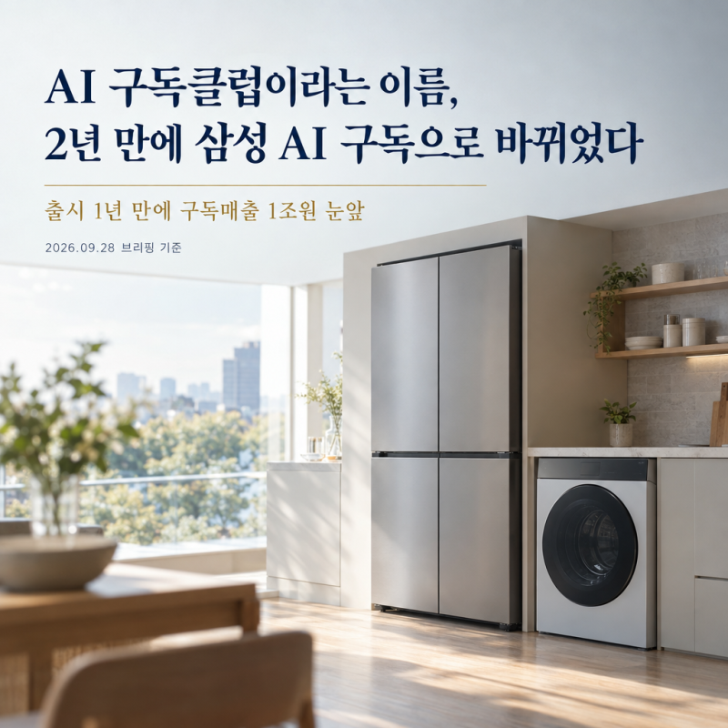 AI 구독클럽이라는 이름, 2년 만에 삼성 AI 구독으로 바뀌었다