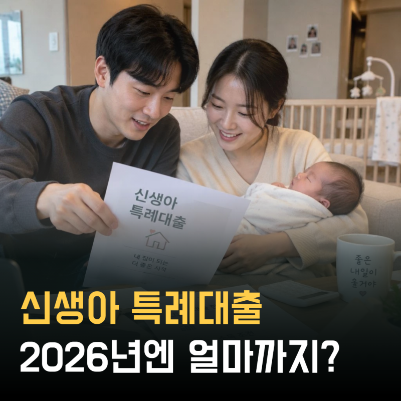 2026 신생아 특례대출 조건 총정리 (소득, 금리, 한도까지)