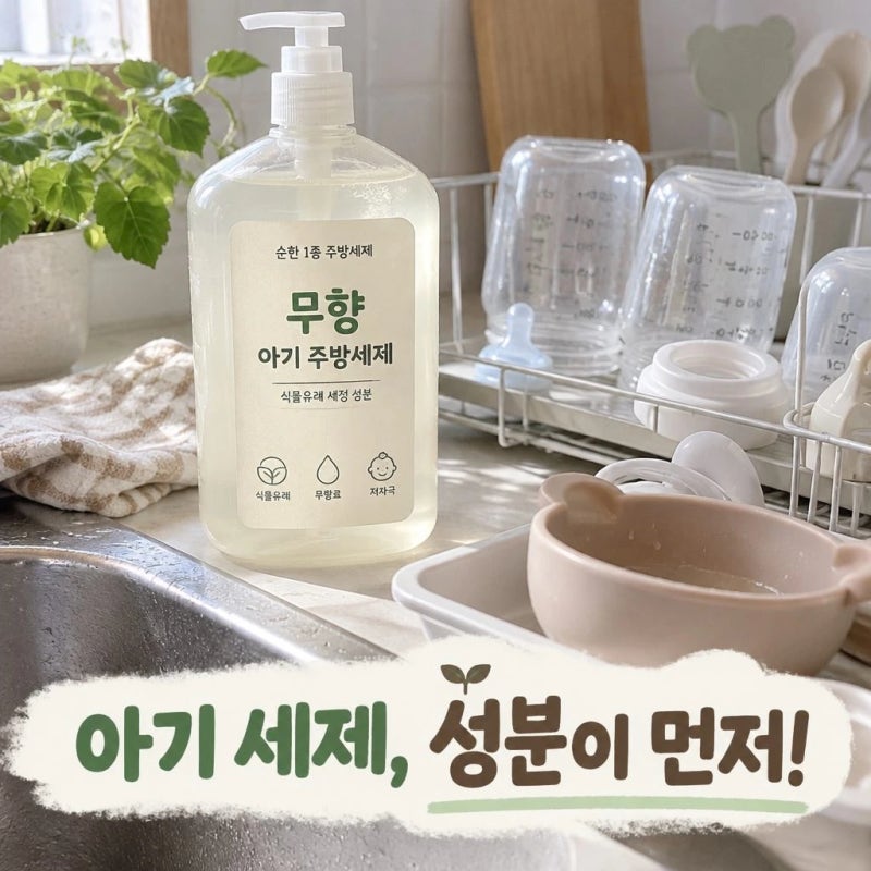 무향 아기 주방세제 고르는 법 젖병세제 고를 때 꼭 확인할 성분