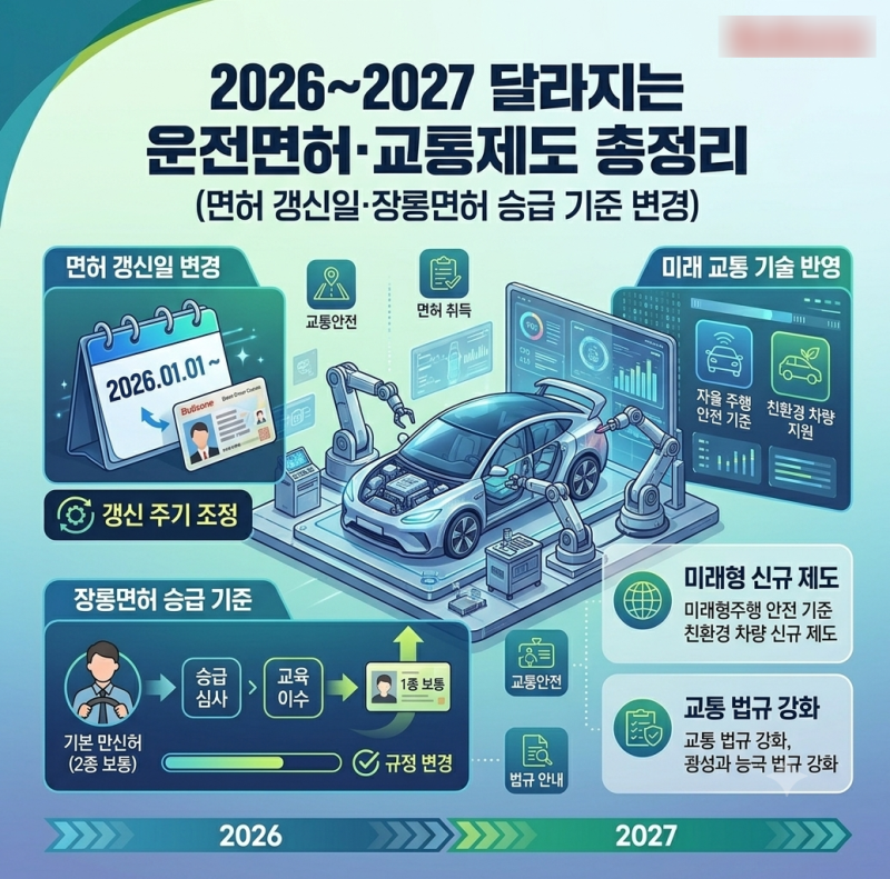 2026~2027 달라지는 운전면허·교통제도 총정리 (면허 갱신일·장롱면허 승급 기준 변경)