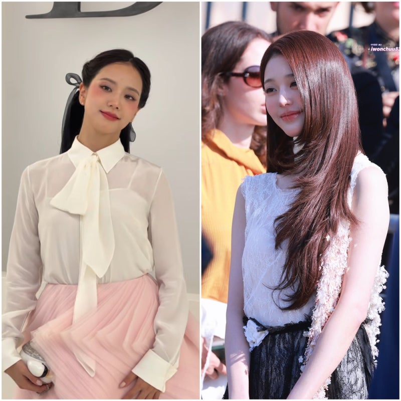 공주력 대결한 지수 vs 장원영 디올 패션쇼 근황