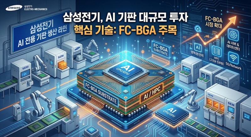 삼성전기 AI 기판 투자, FC-BGA가 주목받는 이유｜AI 서버 시대의 숨은 핵심 부품