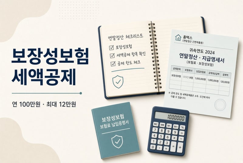 보장성보험 공제는 연 12만 원이 끝입니다 |100만 원을 넘긴 보험료는 공제가 늘어나지 않습니....