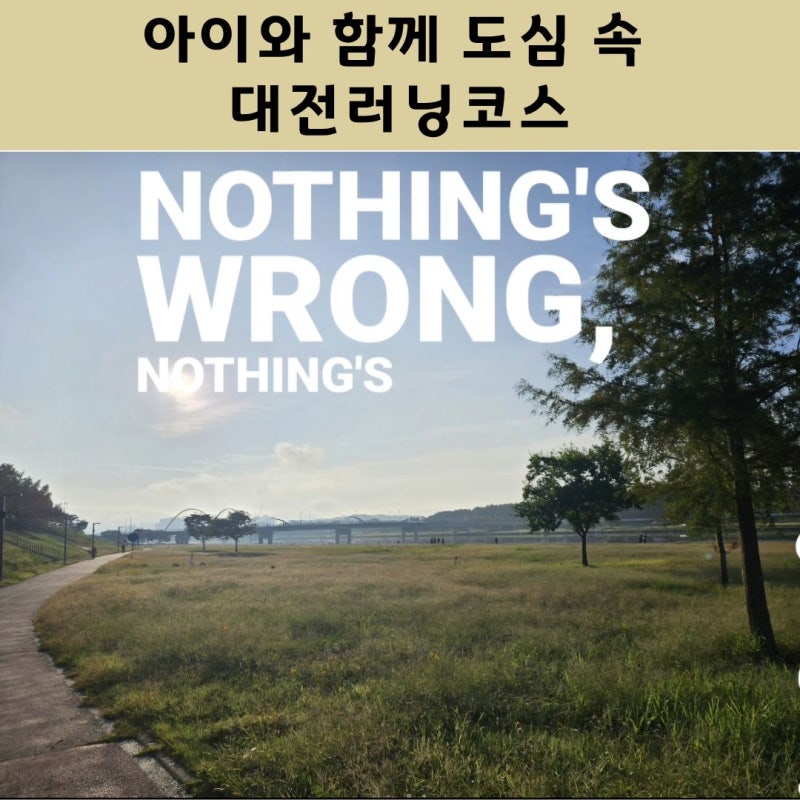 대전러닝코스 아이와 함께 달린 도심 속 러닝