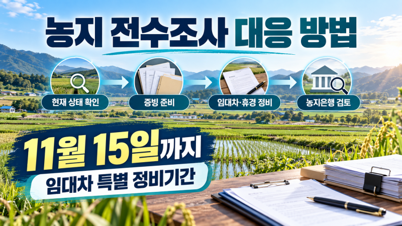 농지 전수조사 대응 방법, 심층조사 전 꼭 확인할 6가지