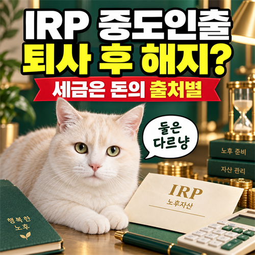 IRP 중도인출 가능할까? 퇴사 후 해지와 세금