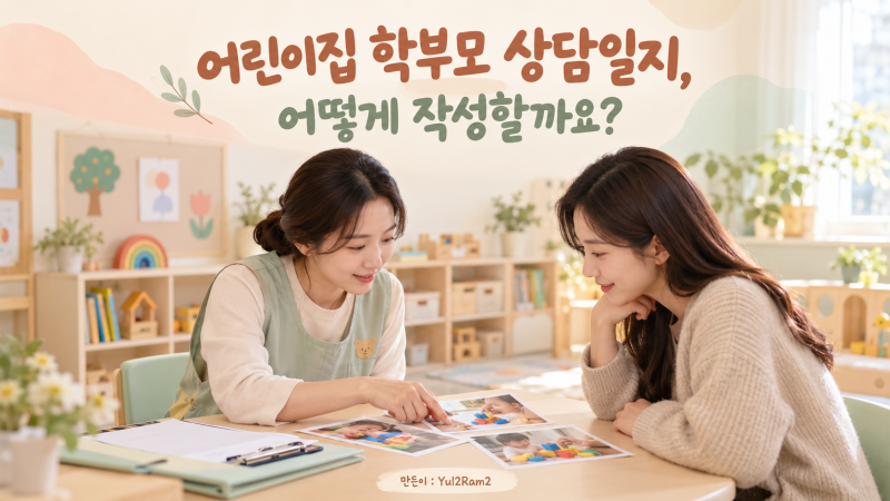 2026 어린이집 학부모 상담일지 작성법｜평가제 기준·부모 개별면담 기록 예시