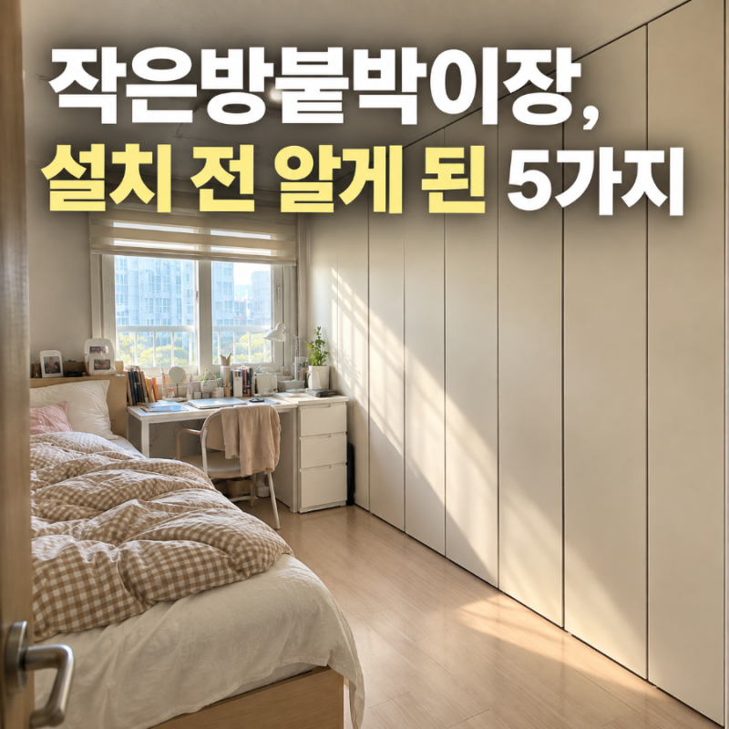 작은방붙박이장, 무조건 크게 했다간 후회해요 설치 전 알게 된 5가지