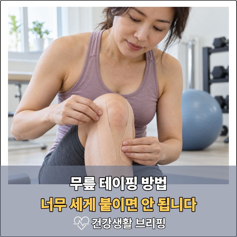 무릎테이핑방법, 계단 내려갈 때 아프다면 이렇게 붙이세요