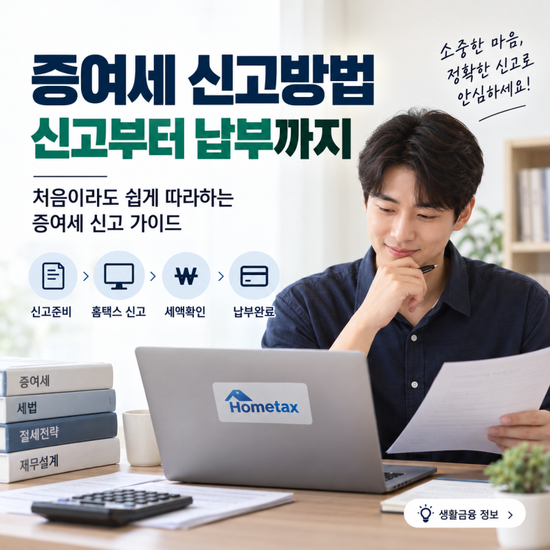 증여세 신고방법부터 납부까지, 홈택스 신고·세무서 방문 한 번에 정리