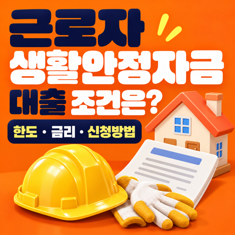 근로자 생활안정자금 대출 조건은? 한도·금리·신청방법 총정리