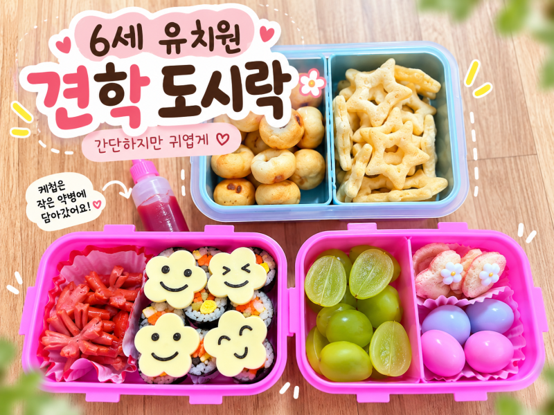 6세 유치원 견학 도시락｜간단하지만 귀엽게 아이 소풍 도시락 만들기