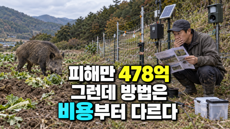 5년간 478억 피해라더니… 멧돼지 퇴치방법 후기 봤더니 비용부터 다르다.