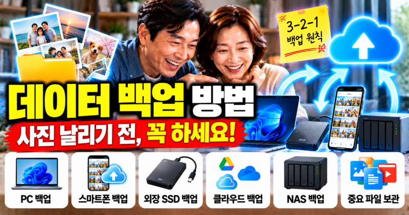 데이터 백업 방법, 사진·스마트폰·PC 파일 안전하게 지키는 법