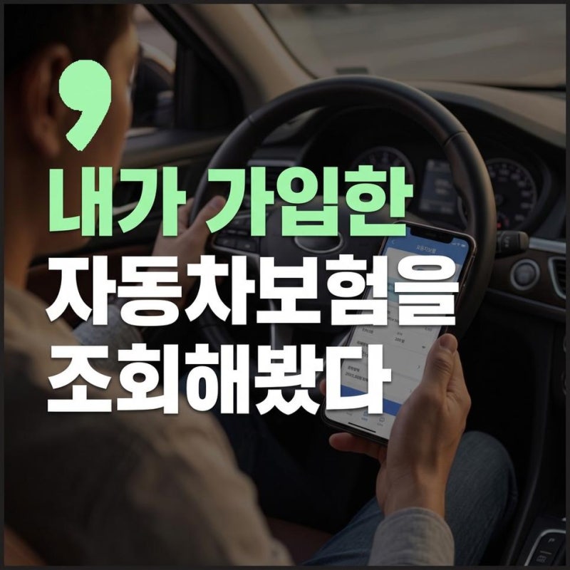 내가 가입한 자동차보험 조회방법 보험사와 보장항목 확인하기